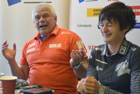 Martina Sáblíková s trenérem Petrem Novákem.