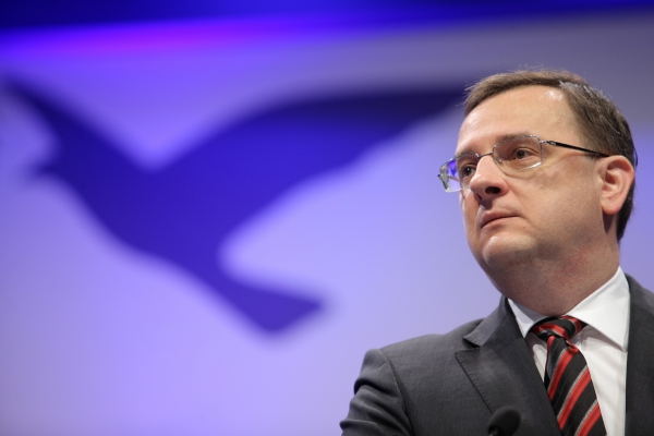 Petr Nečas při svém projevu na sobotním kongresu ODS. Petr Nečas při svém projevu na sobotním kongresu ODS.