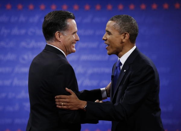 Obama a Romney.