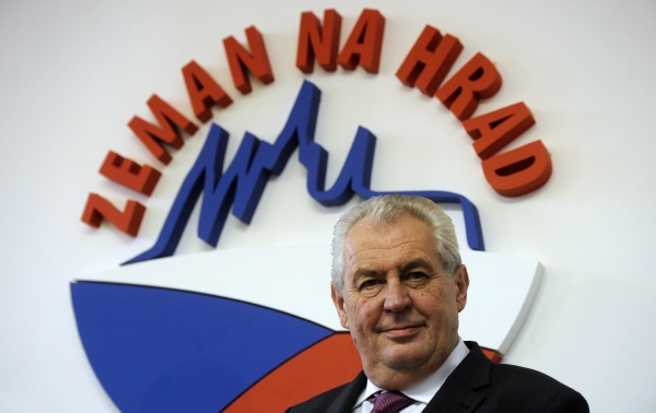 Prezidentský kandidát Miloš Zeman.