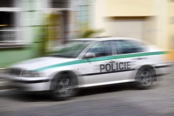 Policisté byli na cestě k případu, když jim do silnice vstoupila důchodkyně (ilustrační foto).