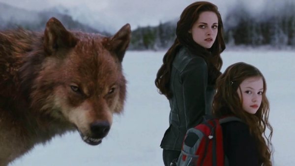Kristen se svou filmovou dcerou.