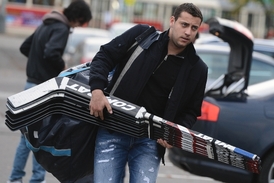 Ondřej Pavelec na srazu hokejové reprezentace.