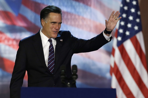 Romney odchází se vztyčenou hlavou.