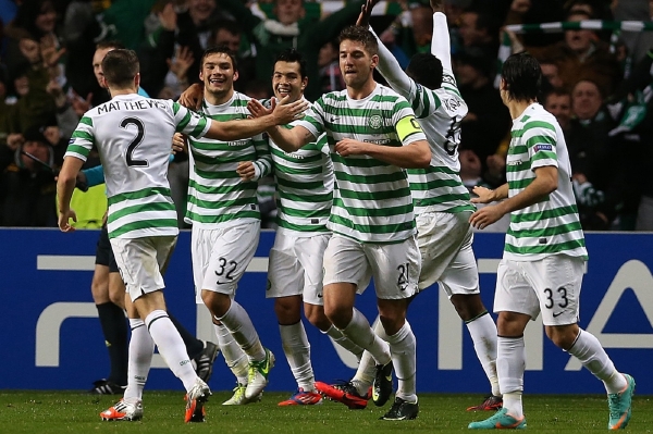 Radost fotbalistů Celticu Glasgow.