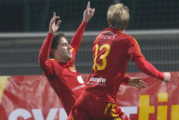 Radost fotbalistů Dukly.