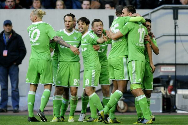 Radost fotbalistů Wolfsburgu.