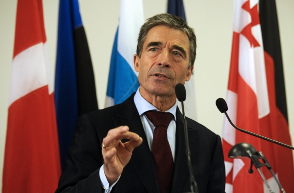 Generální tajemník NATO Anders Fogh Rasmussen při projevu na výročním zasedání Parlamentního shromáždění NATO.