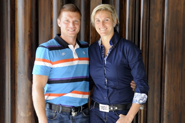 Barbora Špotáková s přítelem Lukášem.