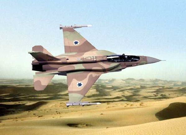 Izraelský letoun F-16.