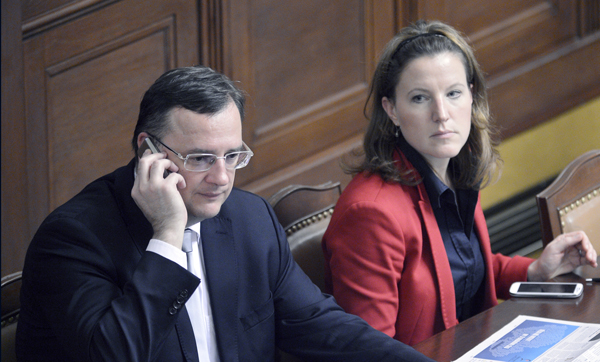 Petr Nečas a Karolína Peake.