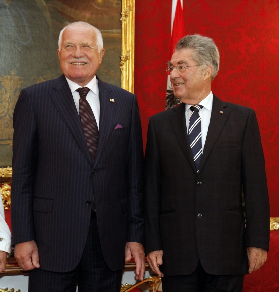 Václav Klaus s rakouským prezidentem Heinzem Fischerem.