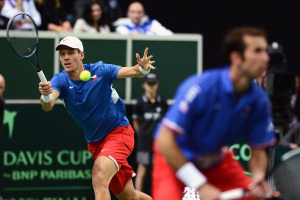 Tomáš Berdych (vlevo) s Radkem Štěpánkem.