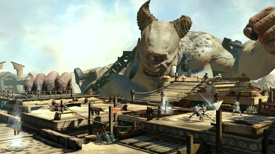 Obří kyklop v God of War: Ascension.