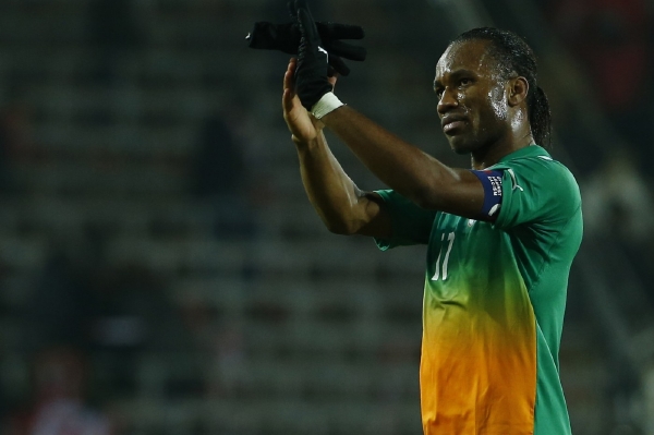 Didier Drogba v národním dresu. Didier Drogba v národním dresu.