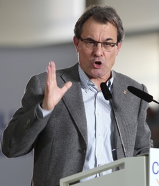 Předseda katalánské vlády a šéf strany Konvergence a jednota (CiU) Artur Mas.