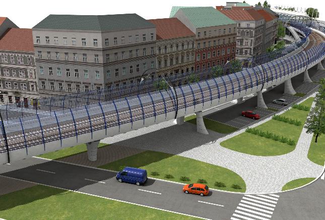 Estakáda Bubny – Výstaviště (vizualizace).