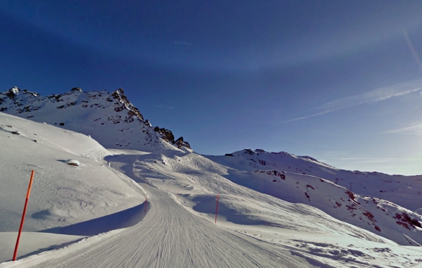 Švýcarský Svatý Mořic na Google Maps.