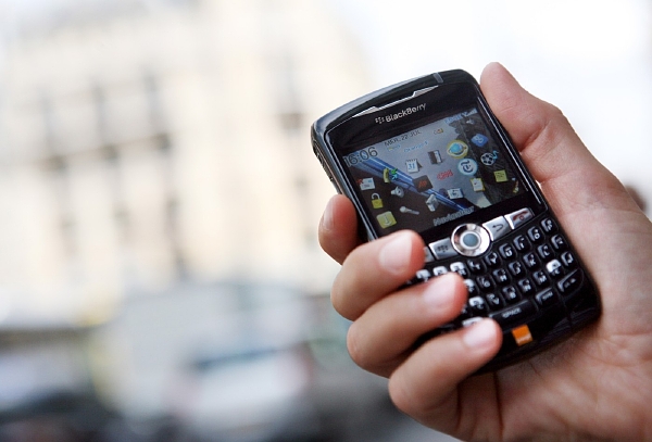 Mobilní telefon Blackberry. Mobilní telefon Blackberry.