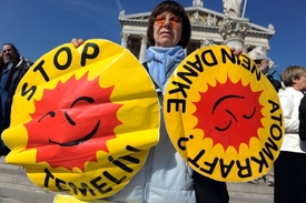 Protesty proti elektrárně Temelín.