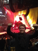 Nico Rosberg na koncertu Rolling Stones.