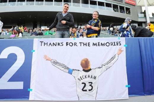 Transparent fanoušků Los Angeles Galaxy.