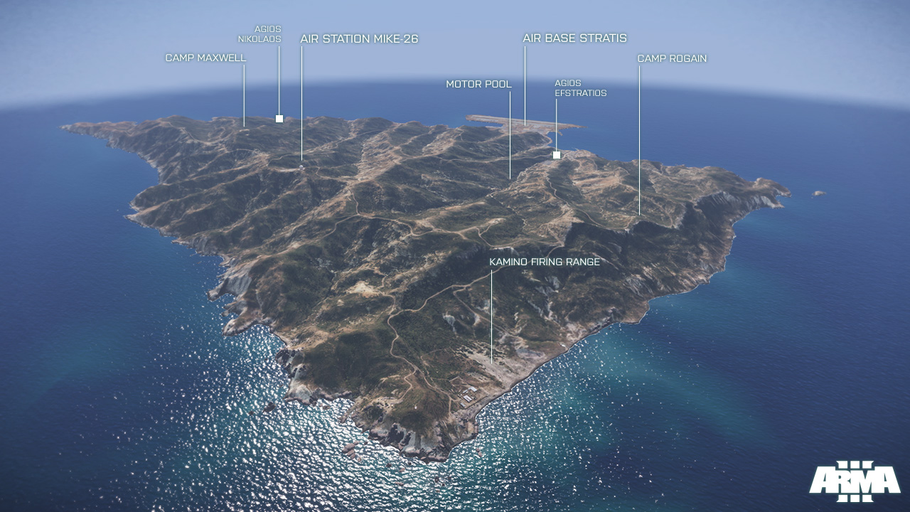 Arma 3 - Obrázek herního světa.