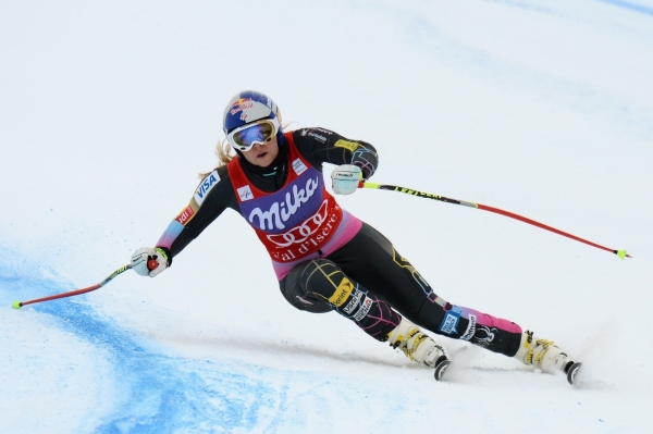 Vítězná série Lindsey Vonnové ve sjezdech Světového poháru v této sezoně skončila ve Val d'Isere. 