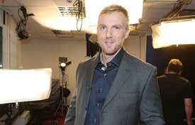 Moderátor Hlavních zpráv TV Barrandov Jiří Chum.