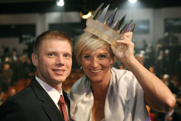 Oštěpařka Barbora Špotáková s přítelem Lukášem.