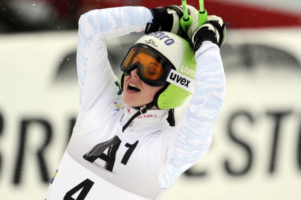 Rakouská sjezdařka Anna Fenningerová. Rakouská sjezdařka Anna Fenningerová.