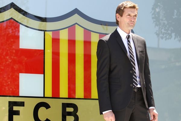Trenér fotbalistů Barcelony Tito Vilanova. Trenér fotbalistů Barcelony Tito Vilanova.