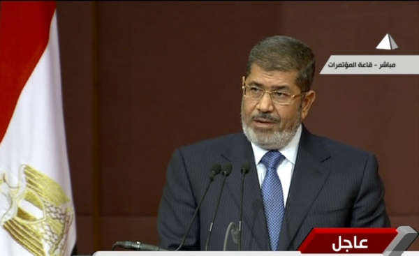 Egyptský islamistický prezident Muhammad Mursí.