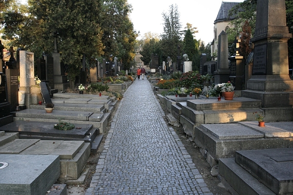 Hřbitov na Vyšehradě.