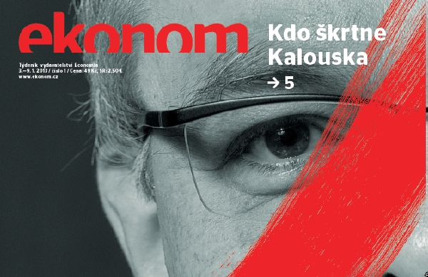 Titulní strana Ekonomu pochází z dílny studia ReDesign.