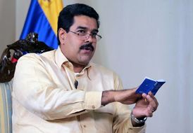 Chávezův viceprezident Nicolás Maduro.