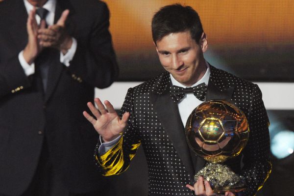 Lionel Messi se Zlatým míčem. 