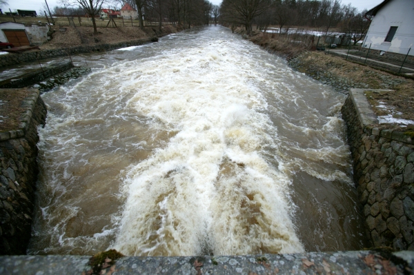 Výpust rožmberského rybníka. Výpust rožmberského rybníka.