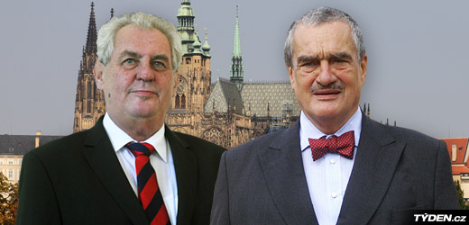 Miloš Zeman a Karel Schwarzenberg. Miloš Zeman a Karel Schwarzenberg.