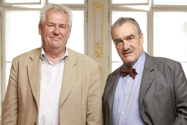Miloš Zeman (vlevo) a Karel Schwarzenberg.