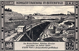 Povrchová těžba v Bitterfeldu. Povrchová těžba v Bitterfeldu.