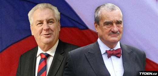 Miloš Zeman a Karel Schwarzenberg. Miloš Zeman a Karel Schwarzenberg.