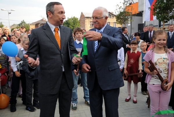 Václav Klaus (vpravo) se synem.