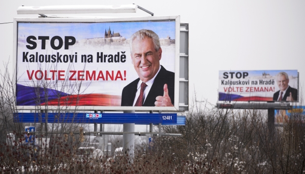 Billboard Miloše Zemana.