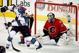 Martin Havlát vstřelil gól do sítě Calgary.