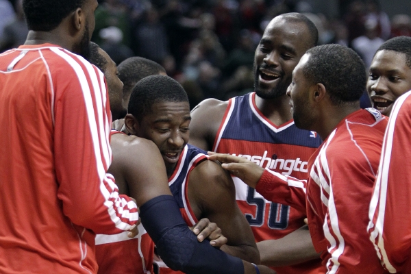 Radost basketbalistů Washingtonu. Radost basketbalistů Washingtonu.