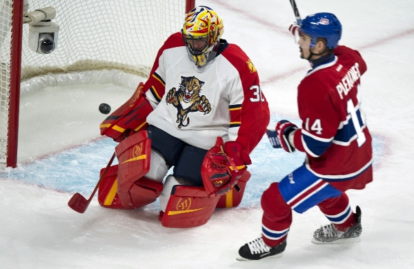 Tomáš Plekanec se trefil do sítě Floridy. Tomáš Plekanec se trefil do sítě Floridy.
