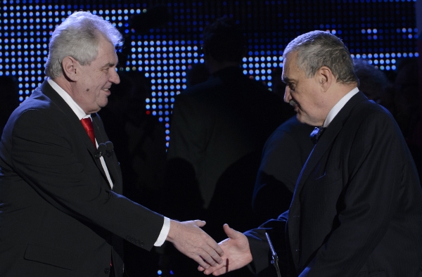 Miloš Zeman a Karel Schwarzenberg. Miloš Zeman a Karel Schwarzenberg.