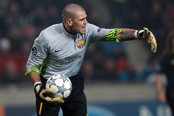 Gólman Barcelony Victor Valdés.