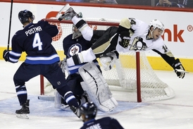 Zápas Winnipeg Jets a Pittsburgh Penguins.
